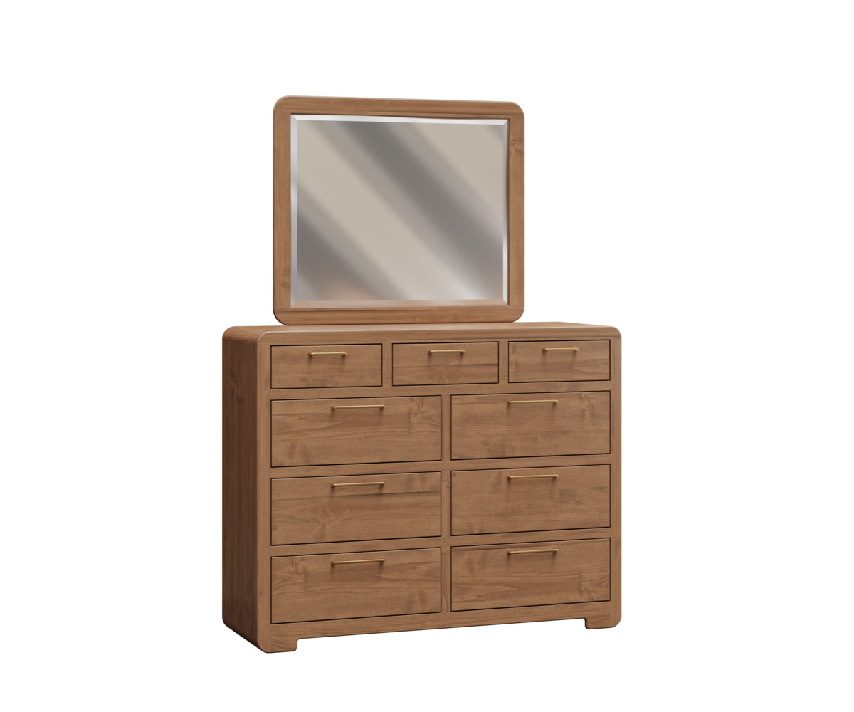 Europa High Dresser with Beveled Mirror