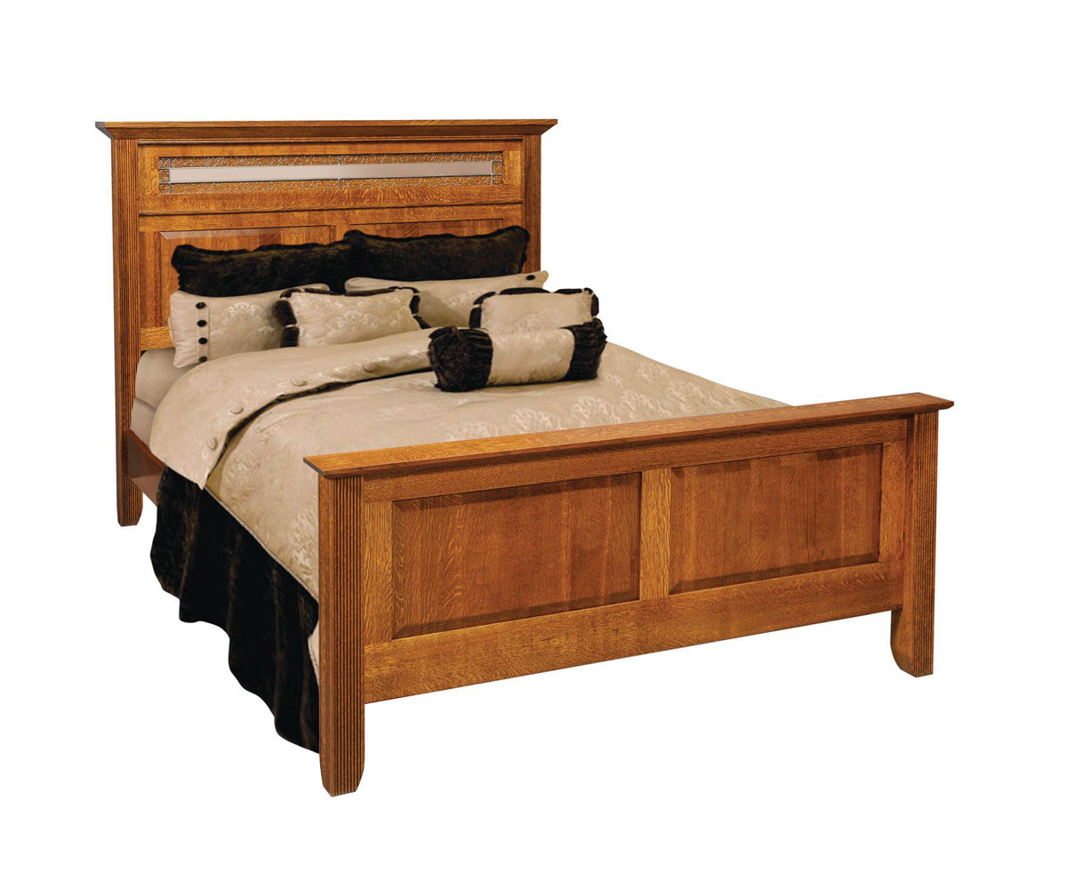 Arlington Bed with Leaded Mirror