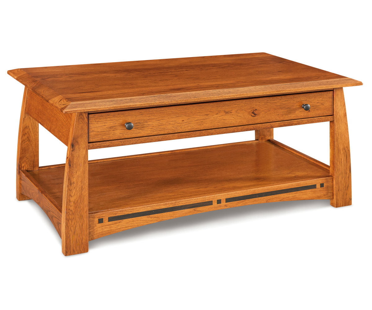 Boulder Creek Open Coffee Table W/Drawer