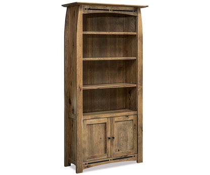Boulder Creek 4 Shelf, 2 Door Bookcase