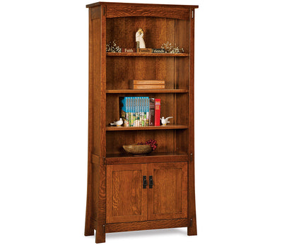 Modesto 4 Shelf, 2 Door Bookcase