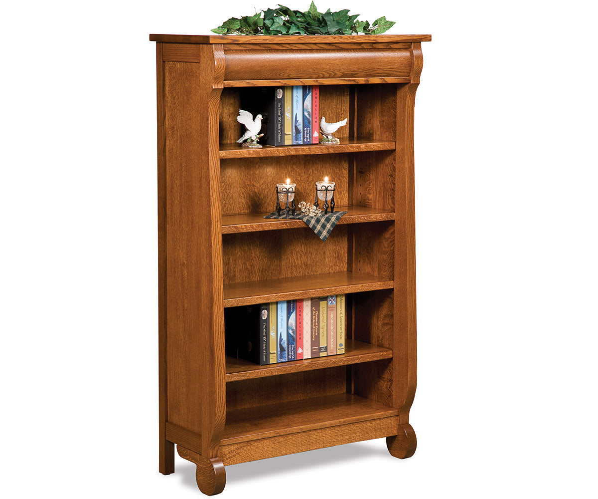 Old Classic Sleigh 4 Shelf Bookcase