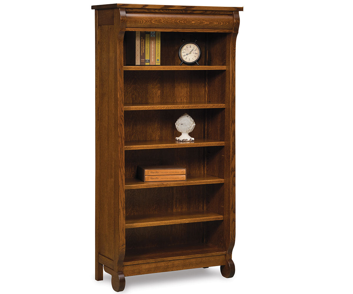 Old Classic Sleigh 5 Shelf Bookcase