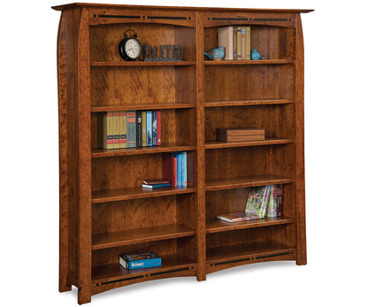 Boulder Creek 10 Shelf Double Bookcase