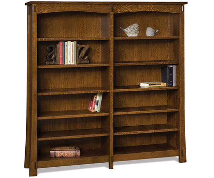 Modesto 10 Shelf Double Bookcase