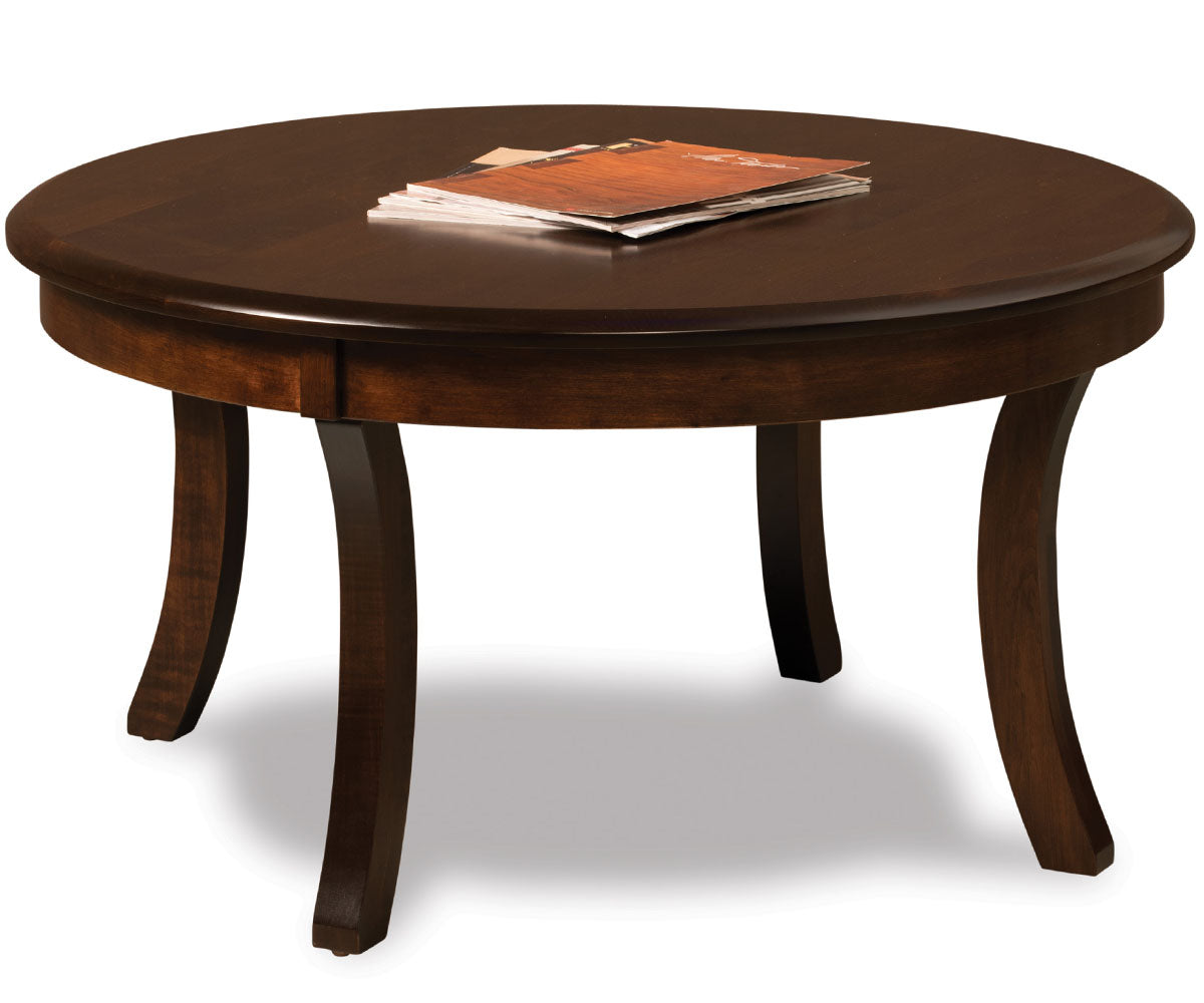 Sierra 38" Round Solid Top Coffee Table No Shelf