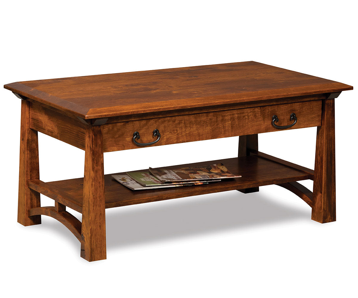 Artesa Open Coffee Table W/Drawer & Shelf