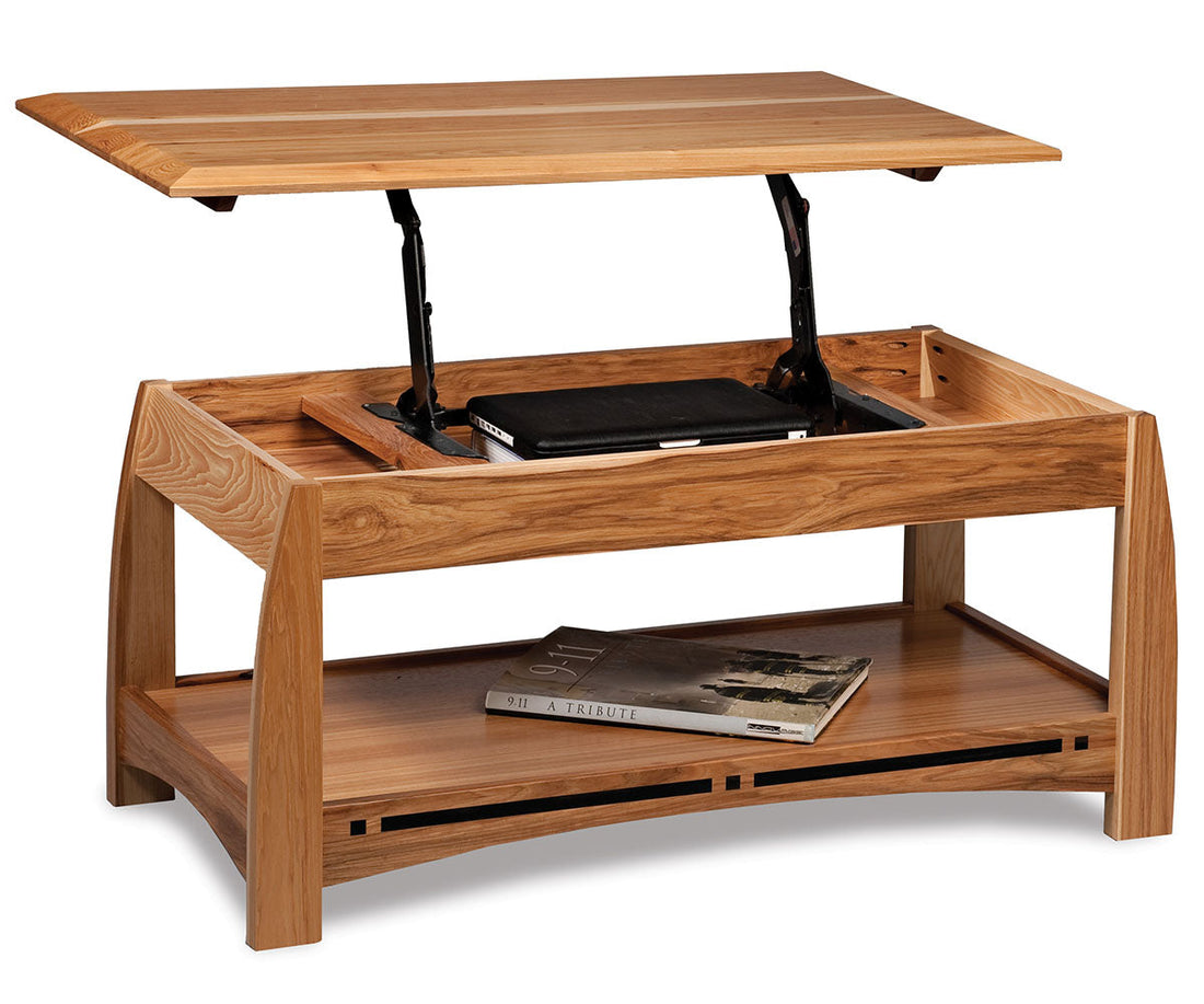 Boulder Creek Open Lift Top Coffee Table W/Counter Weight