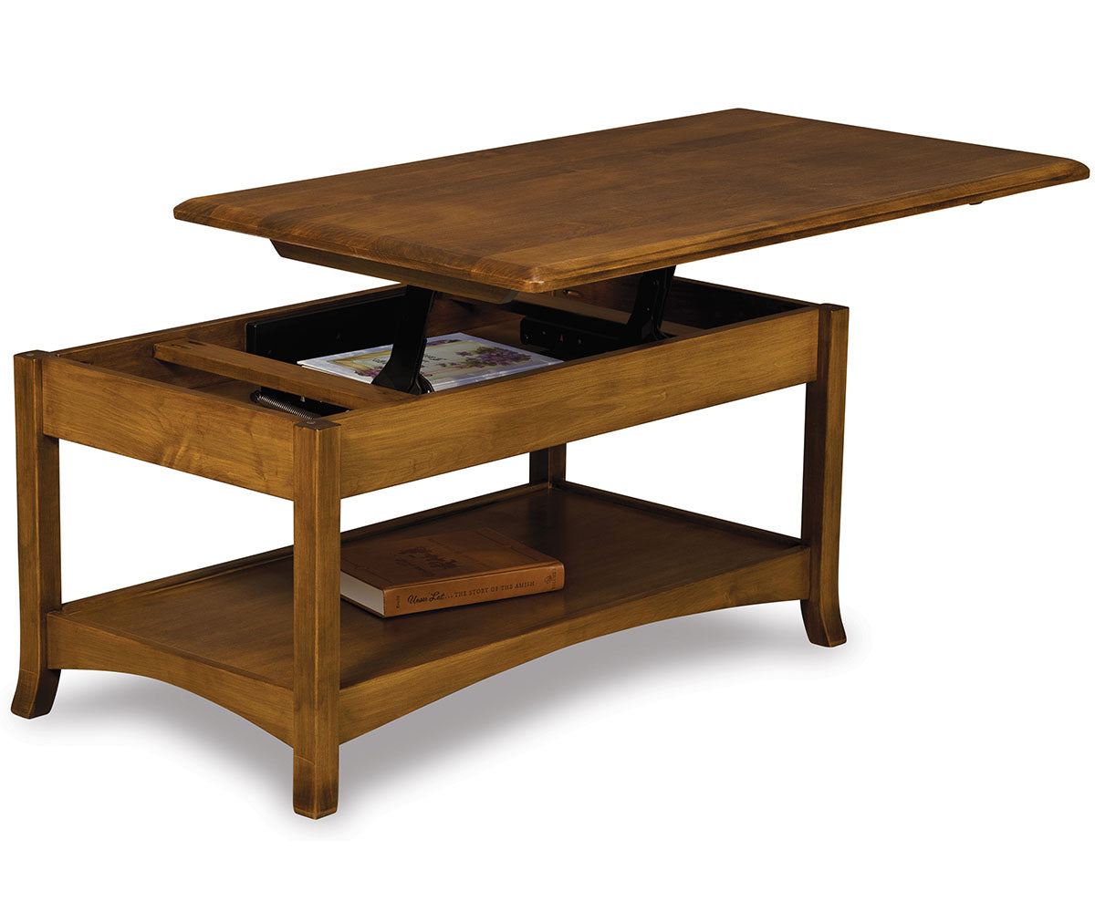 Carlisle Open Lift Top Coffee Table W/Counter Weight