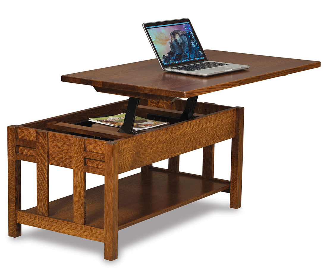 Kascade Open Lift Top Coffee Table W/Counter Weight