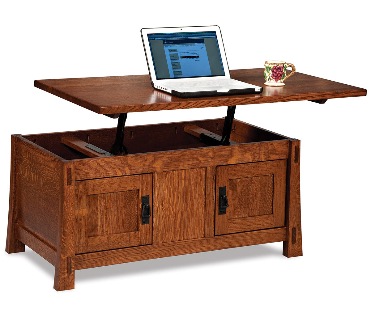 Modesto Enclosed Lift Top Coffee Table W/Doors