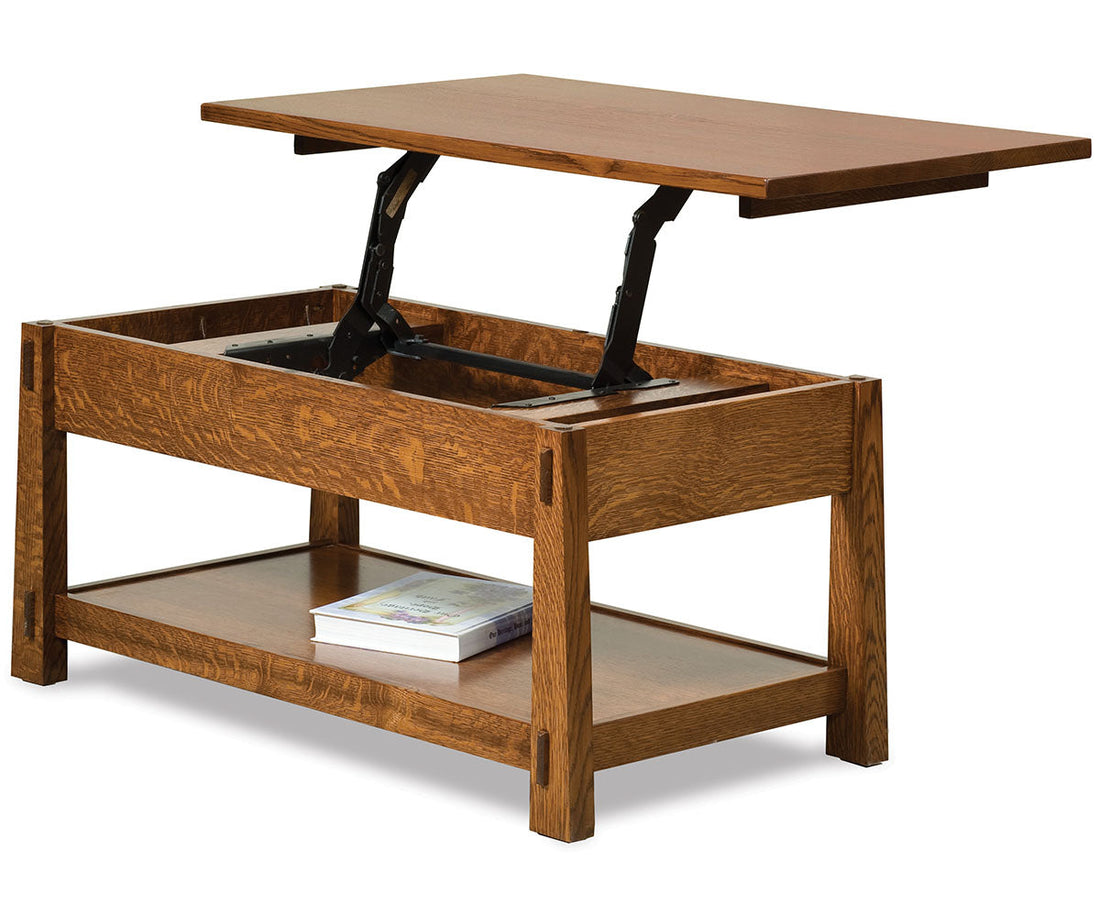 Modesto Open Lift Top Coffee Table W/Counter Weight