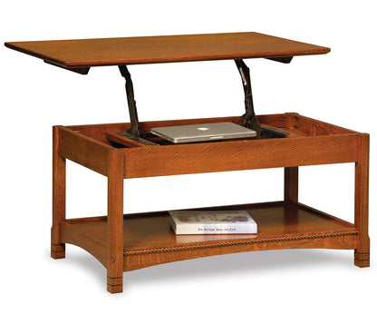 West Lake Open Lift Top Coffee Table W/Counterweight