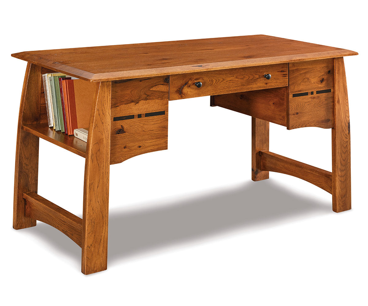 Boulder Creek Writers Desk With Book Storage