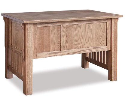 Bridger Mission 3 Drawer Desk W/Finished Backside