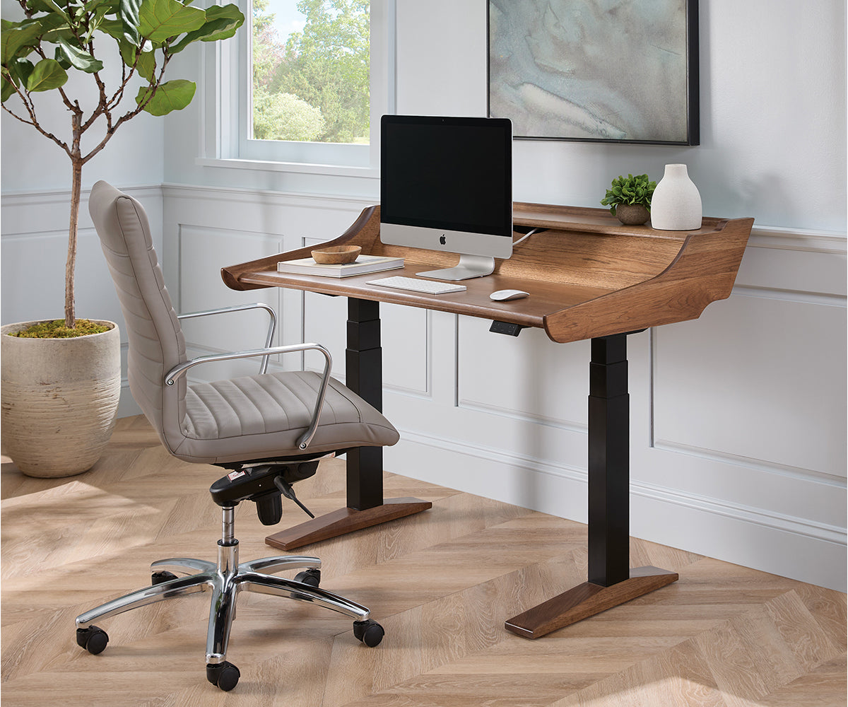 Paris Sit/Stand Writer'S Desk W/Storage