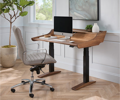 Paris Sit/Stand Writer'S Desk W/Storage