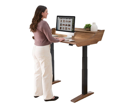 Paris Sit/Stand Writer'S Desk W/Storage