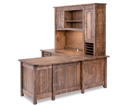 Houston 8 Drawer L Desk With Optional Hutch