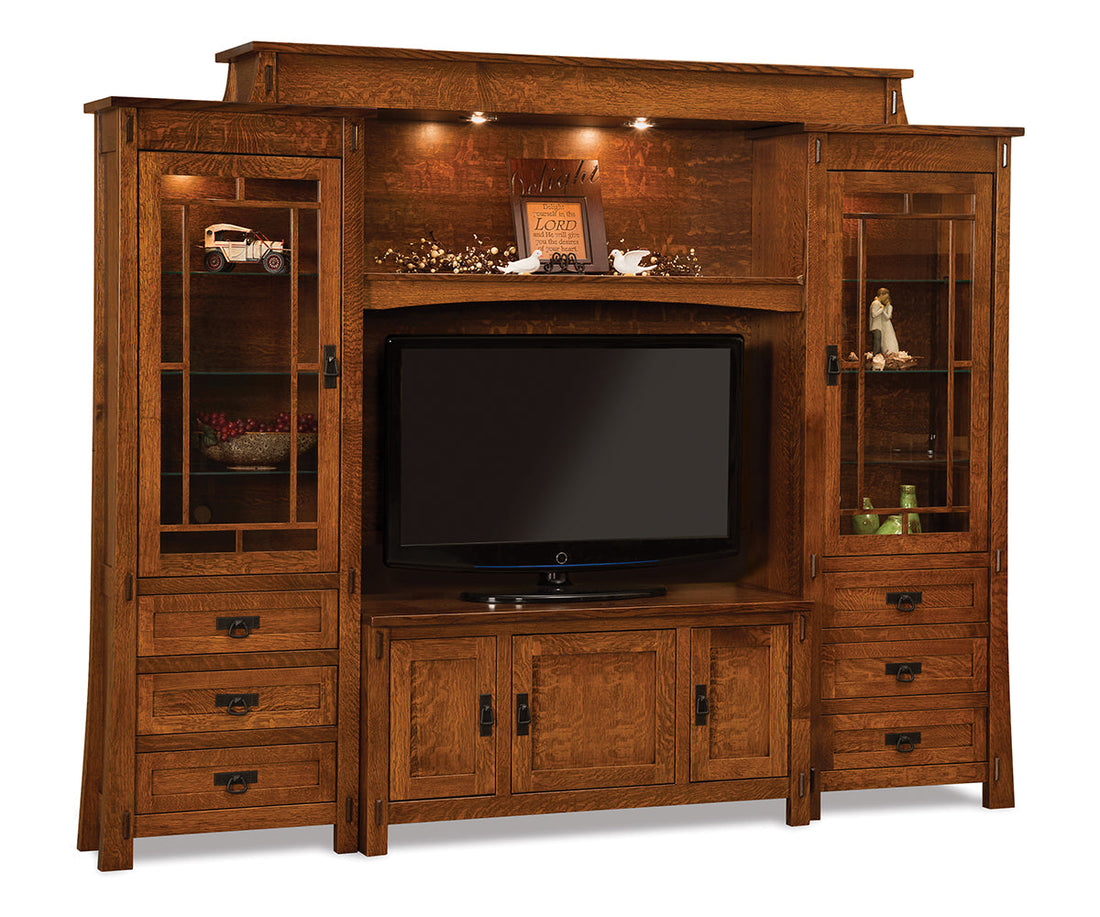 Modesto 6Pc Wall Unit. Console And Full Hanging Back Included