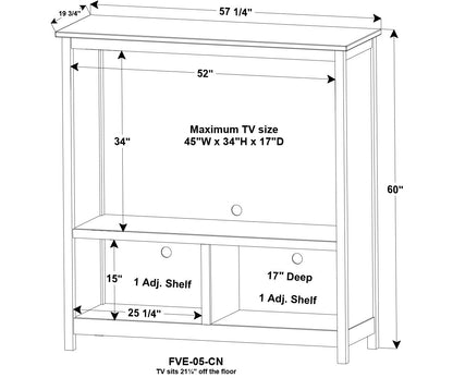 Centennial Cabinet W/Stereo Area Below Tv Area