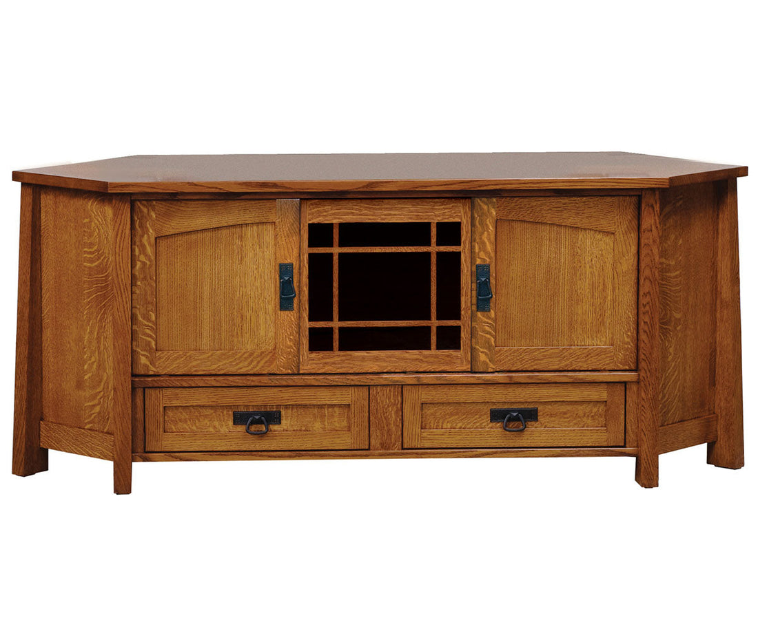 Modesto 3 Door, 2 Drawer Corner Console Stand