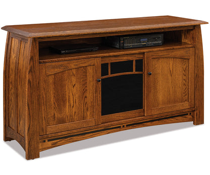 Boulder Creek 36″ High, 3 Door Media Stand W/Opening
