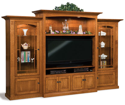 Manhattan Mission 3Pc. Wall Unit W/Bookcase On Each Side W/Fluting