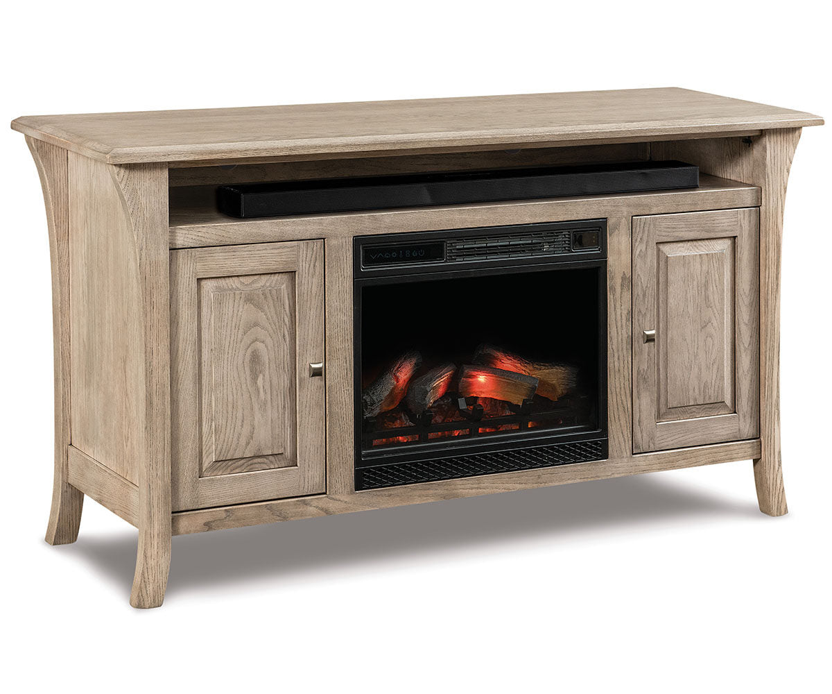 Ensenads 2 Door Media Stand W/Fireplace