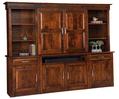 Ensenada 6Pc Wall Unit W/6 Doors (2 Barn Doors On Top)