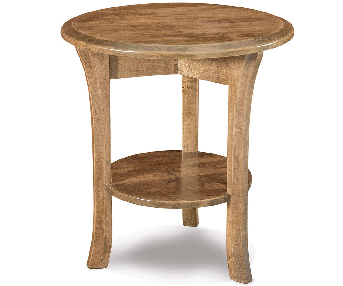Ensenada 22" Round End Table W/Shelf