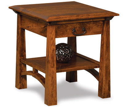 Artesa Open End Table W/Drawer & Shelf