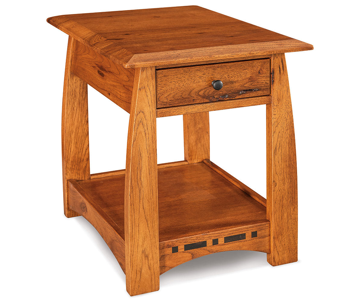 Boulder Creek Open End Table W/Drawer