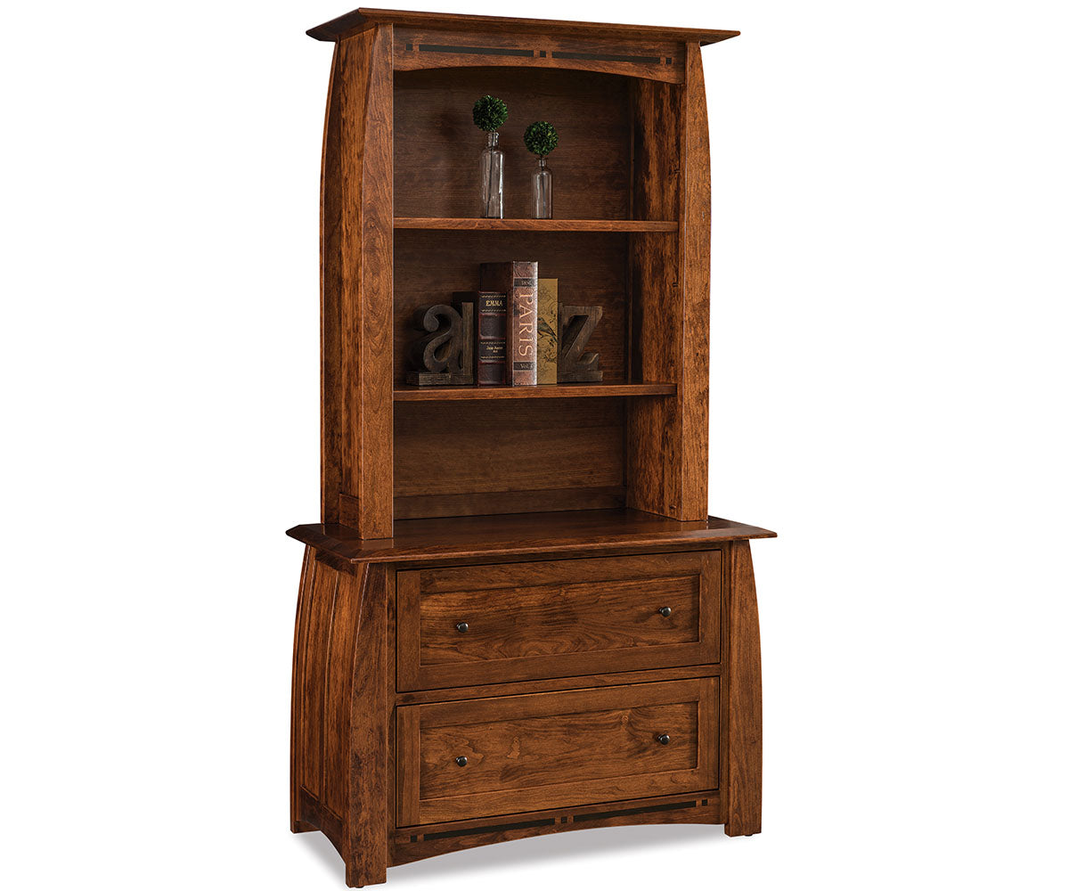 Boulder Creek 2 Drawer Lateral File Cabinet With Bookcase