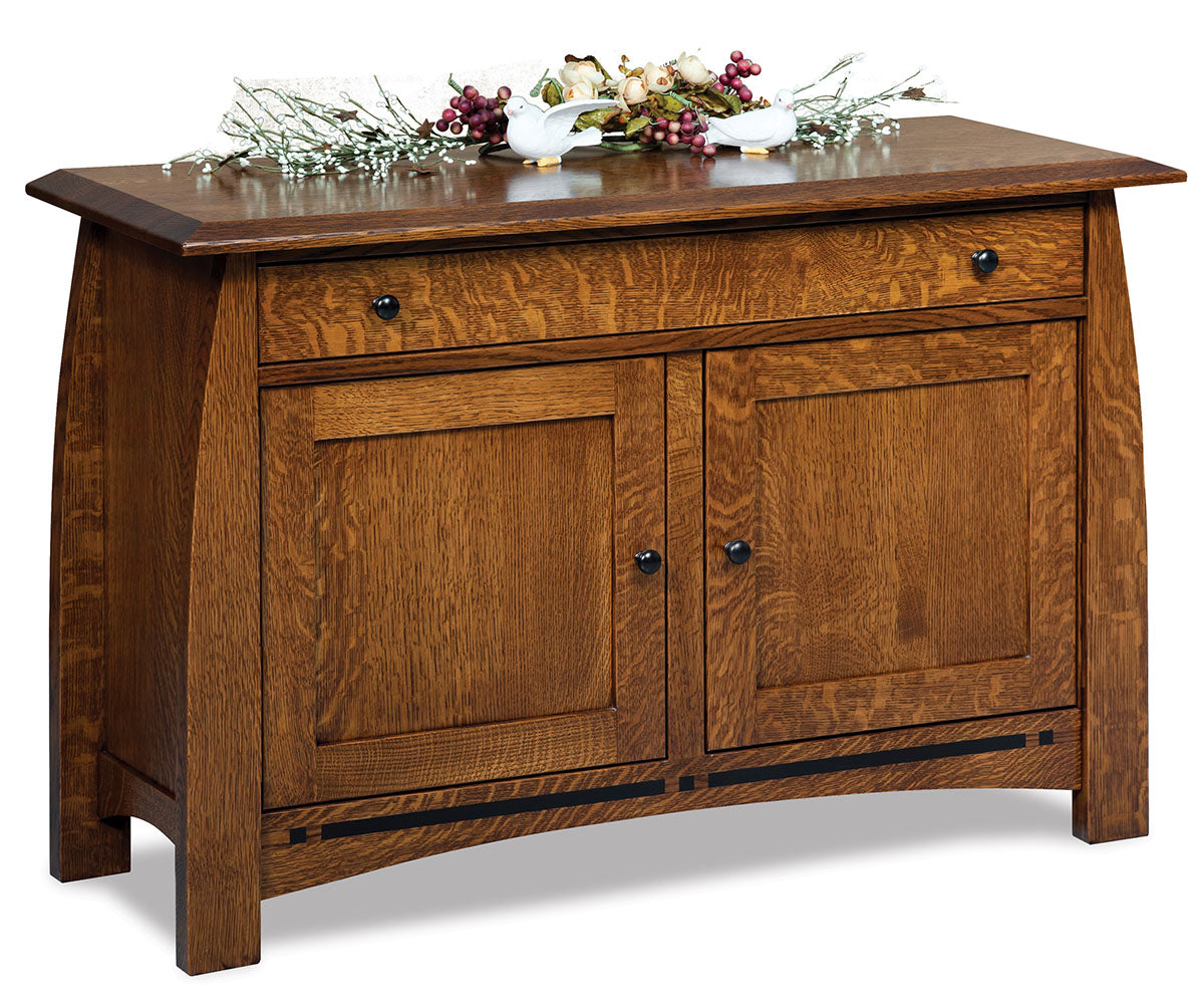 Boulder Creek Enclosed Sofa Table W/Drawer, Doors & Shelf