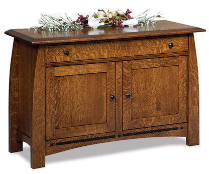 Boulder Creek Enclosed Sofa Table W/Drawer, Doors & Shelf