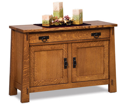 Modesto Enclosed Sofa Table W/Drawer, Doors & Shelf