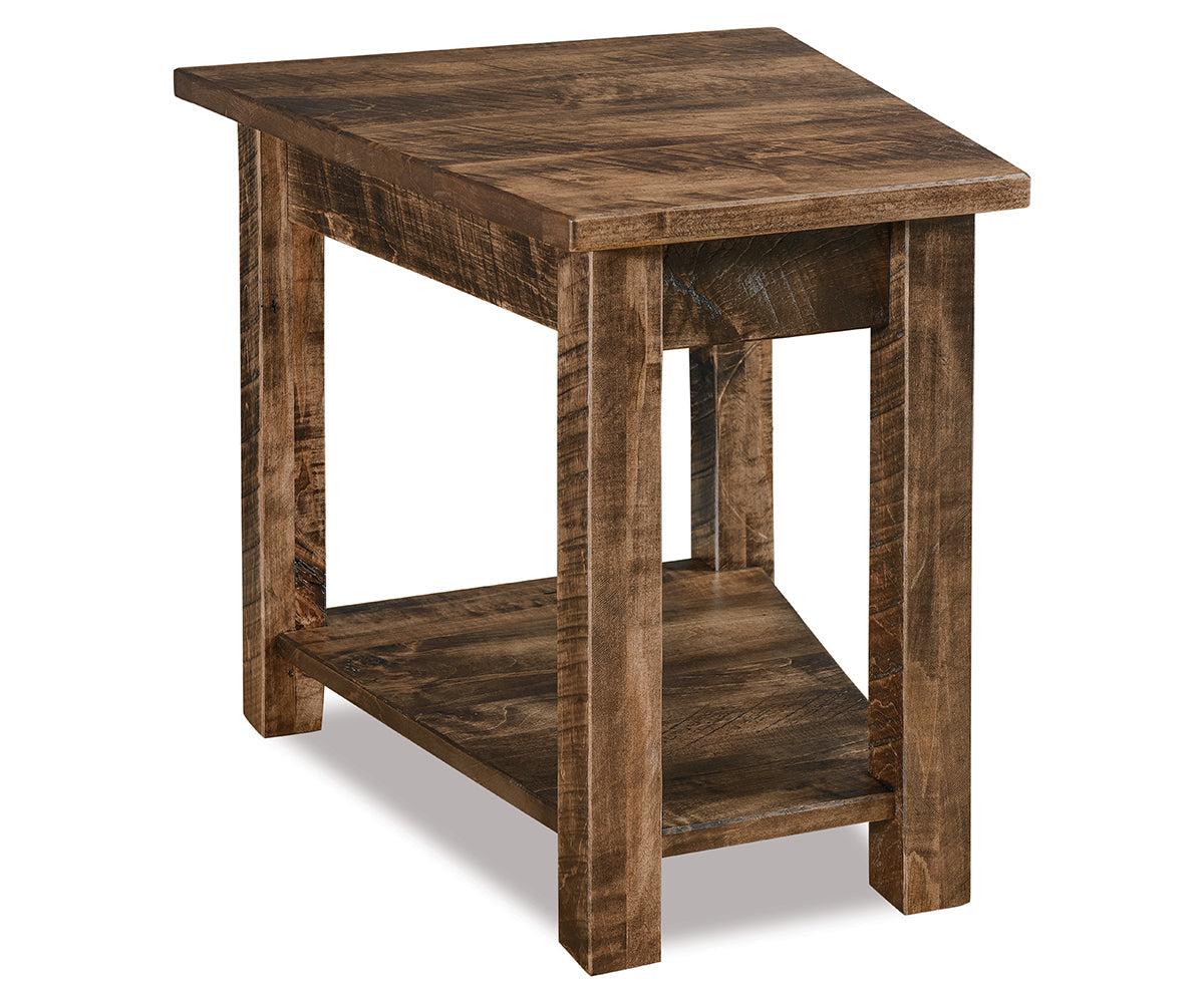 Houston Open Wedge Table No Drawer, Front:14" W, Back:22" W
