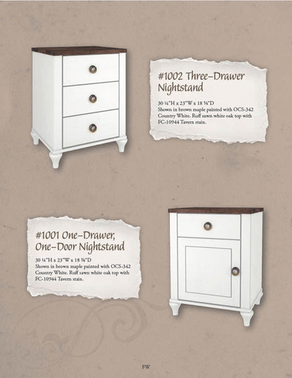 Alcan 1 Drawer 1 Door Nightstand