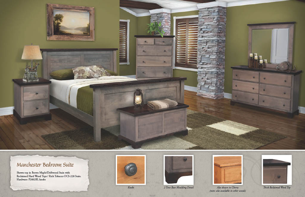 Manchester Standard Dresser with Medium Beveled Mirror