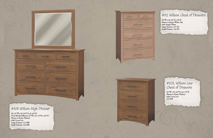 Wilson High Dresser with Beveled Mirror