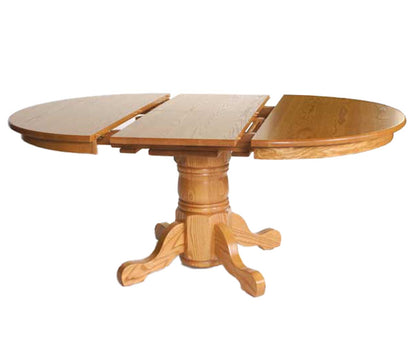 Folding Leaf Single Pedestal Table