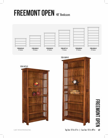 Freemont Open Mission 48" Open Bookcase