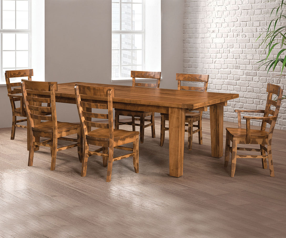 Frontier Saw-Marked Farmhouse Table