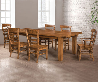 Frontier Saw-Marked Farmhouse Table