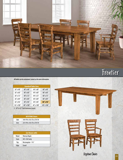 Frontier Saw-Marked Farmhouse Table catalog page