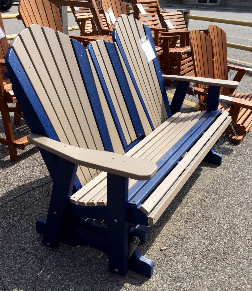 Poly 5′ Adirondack Glider with Fold Down