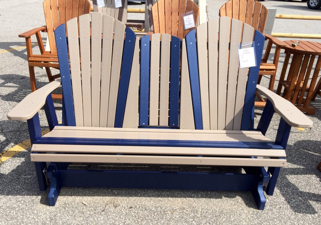 Poly 5′ Adirondack Glider with Fold Down