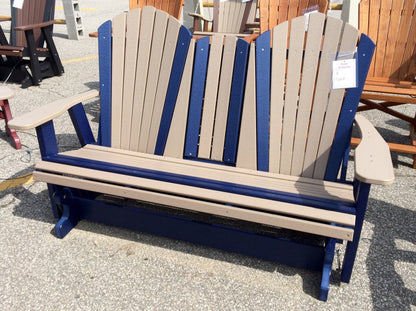 Poly 5′ Adirondack Glider with Fold Down