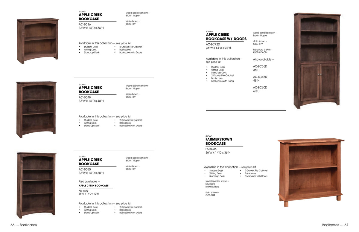 Apple Creek 36" Bookcase